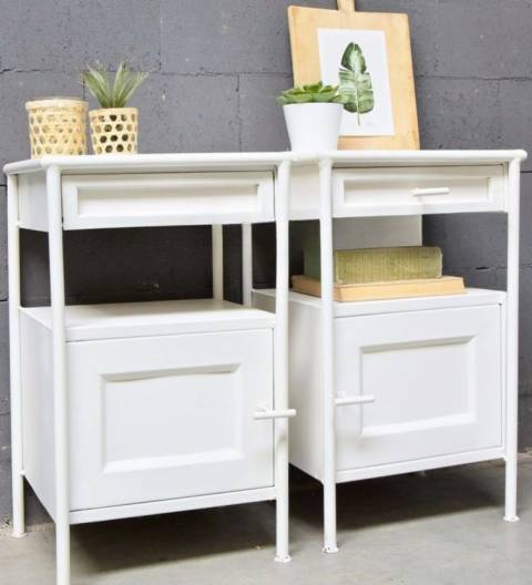 Set of Bedside Tables Noche Blanc